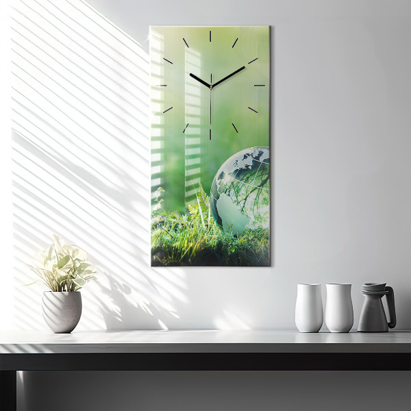Horloge rectangulaire verticale Globe