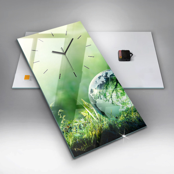 Horloge rectangulaire verticale Globe