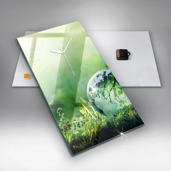 Horloge rectangulaire verticale Globe