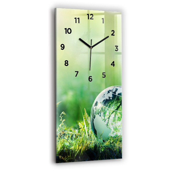 Horloge rectangulaire verticale Globe