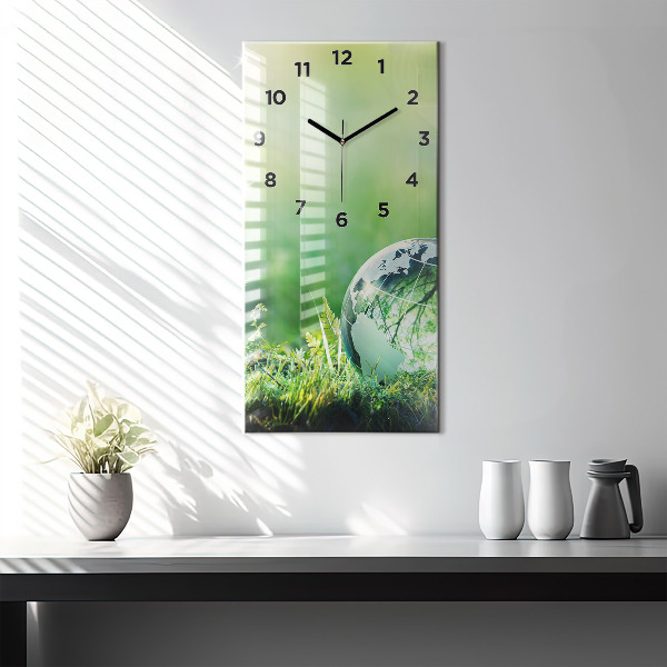 Horloge rectangulaire verticale Globe