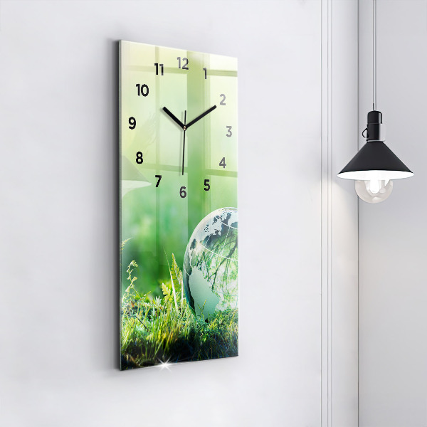 Horloge rectangulaire verticale Globe
