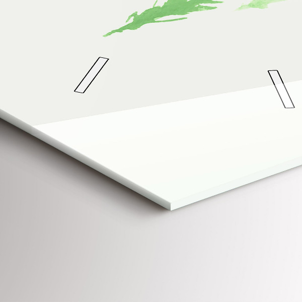 Horloge rectangulaire verticale Peinture de forêt verte