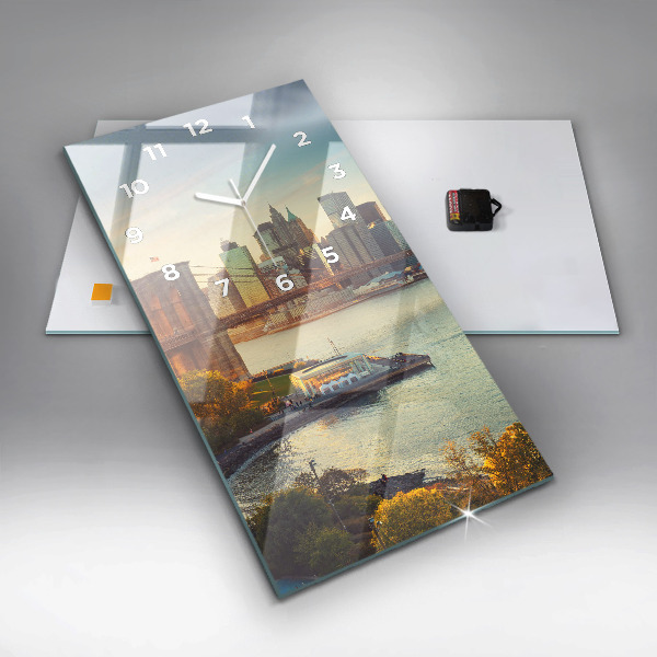 Horloge rectangulaire verticale New York Manhattan