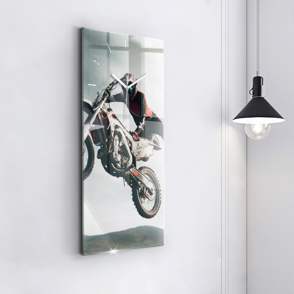 Horloge rectangulaire verticale Adrénaline de style moteur
