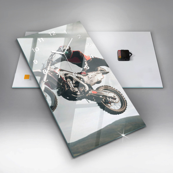 Horloge rectangulaire verticale Adrénaline de style moteur