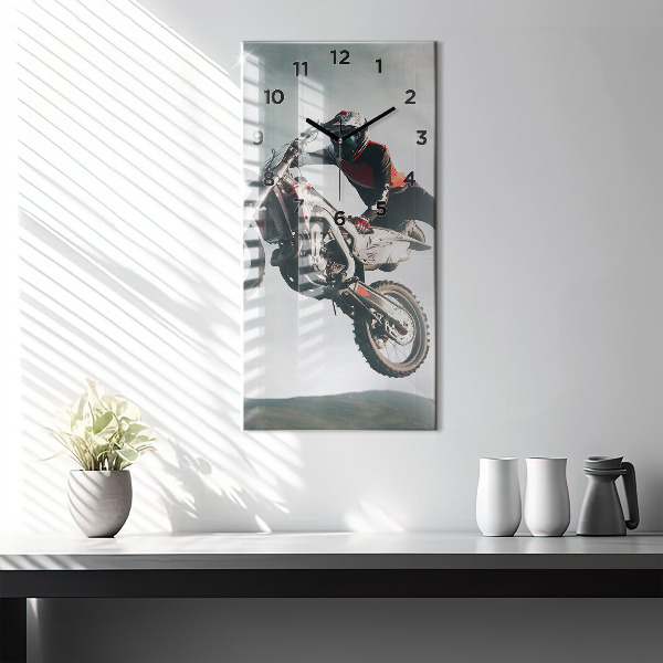 Horloge rectangulaire verticale Adrénaline de style moteur