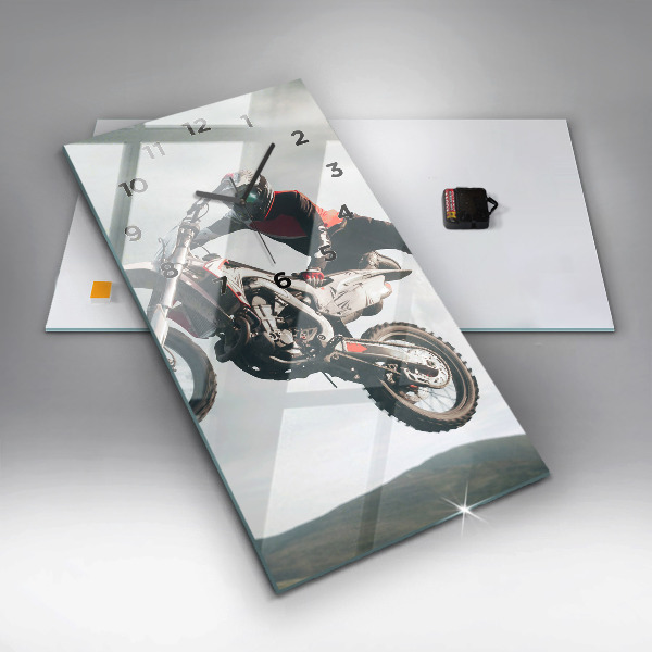 Horloge rectangulaire verticale Adrénaline de style moteur