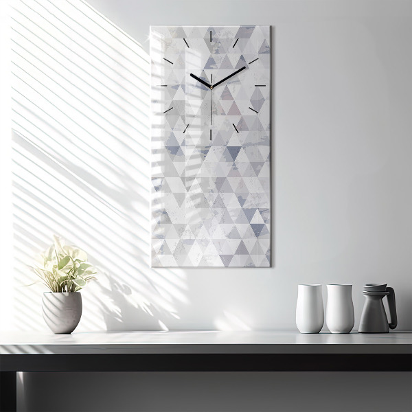 Horloge rectangulaire verticale Motif géométrique