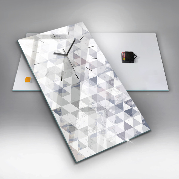 Horloge rectangulaire verticale Motif géométrique