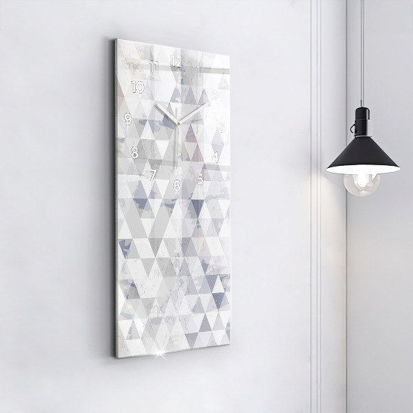 Horloge rectangulaire verticale Motif géométrique