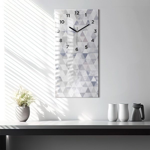 Horloge rectangulaire verticale Motif géométrique