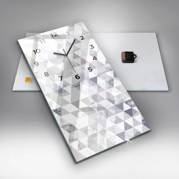 Horloge rectangulaire verticale Motif géométrique