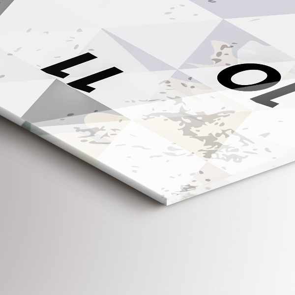 Horloge rectangulaire verticale Motif géométrique