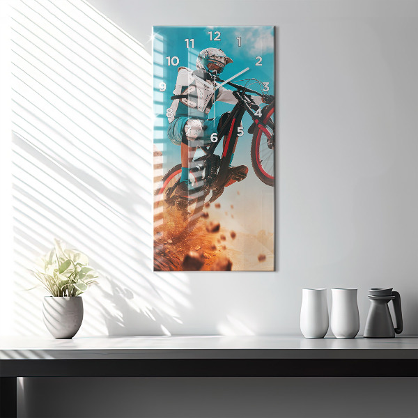 Horloge rectangulaire verticale Cascadeur et adrénaline