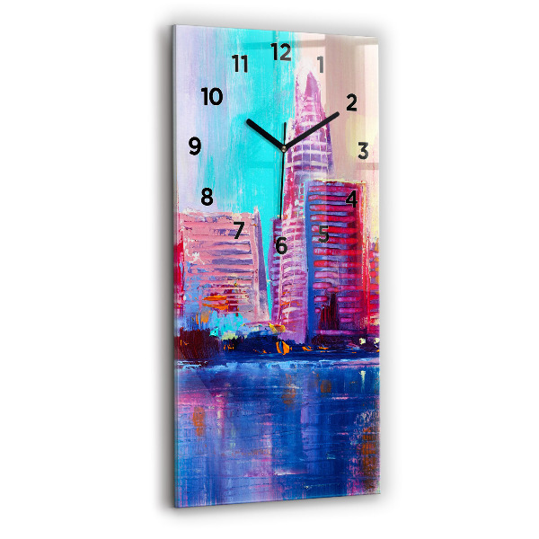 Horloge rectangulaire verticale Abstraction de gratte-ciel