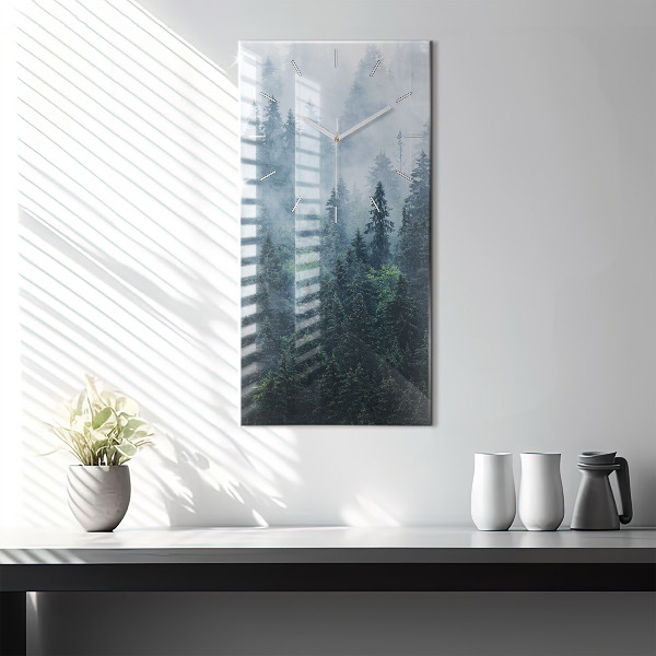Horloge murale verticale Paysage de montagne brumeux
