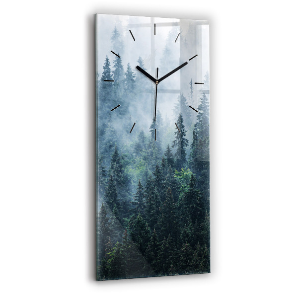 Horloge murale verticale Paysage de montagne brumeux