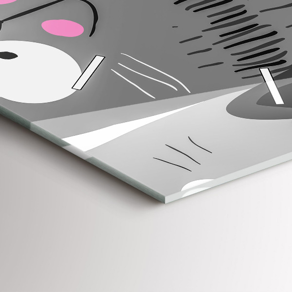 Horloge murale verticale Motif avec des chats