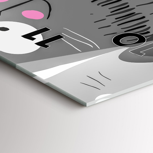 Horloge murale verticale Motif avec des chats