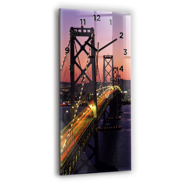 Horloge rectangulaire verticale Coucher de soleil aux États-Unis