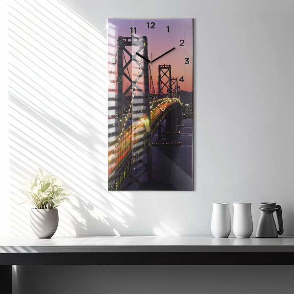 Horloge rectangulaire verticale Coucher de soleil aux États-Unis