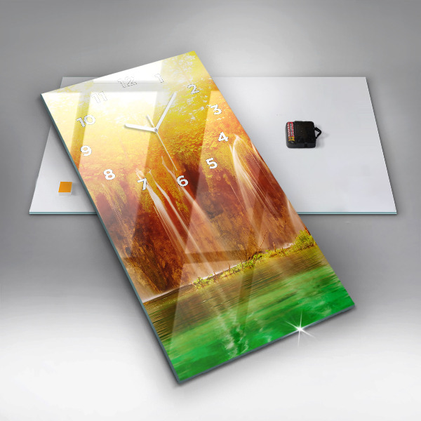 Horloge murale verticale Vue de la cascade