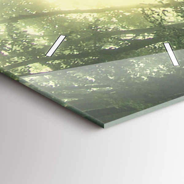 Horloge rectangulaire verticale Forêt brumeuse le matin