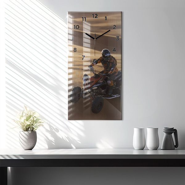 Horloge rectangulaire verticale Quad dans le désert