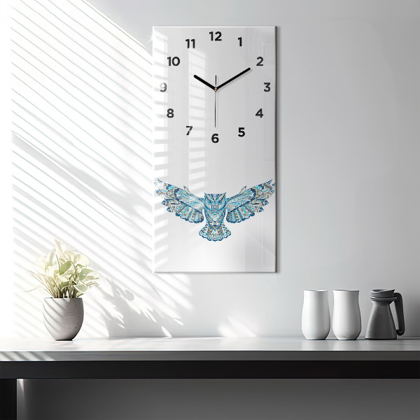Horloge murale verticale Chouette en vol