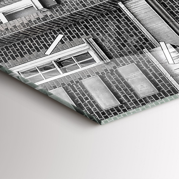 Horloge rectangulaire verticale Bus rouge à impériale