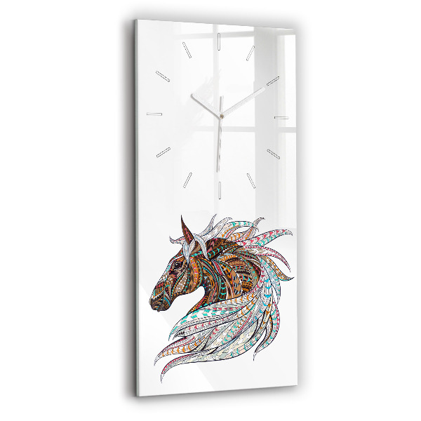 Horloge murale verticale Illustration de cheval