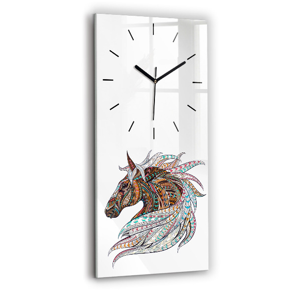Horloge murale verticale Illustration de cheval
