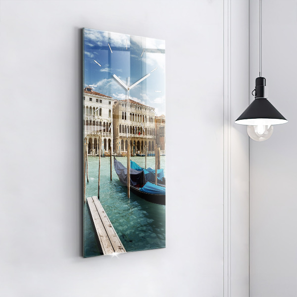 Horloge rectangulaire verticale Gondoles Venise Italie