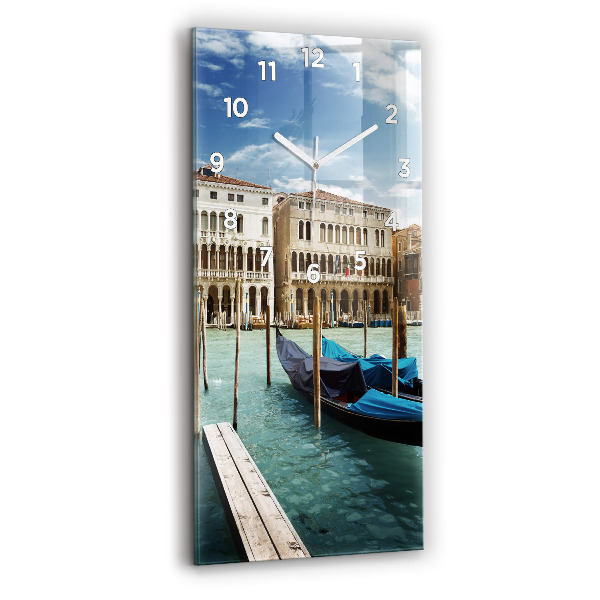 Horloge rectangulaire verticale Gondoles Venise Italie