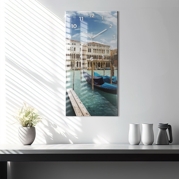 Horloge rectangulaire verticale Gondoles Venise Italie
