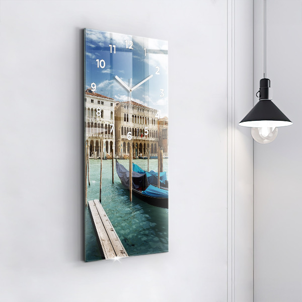 Horloge rectangulaire verticale Gondoles Venise Italie