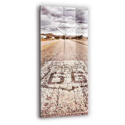Horloge rectangulaire verticale Route 66 États-Unis