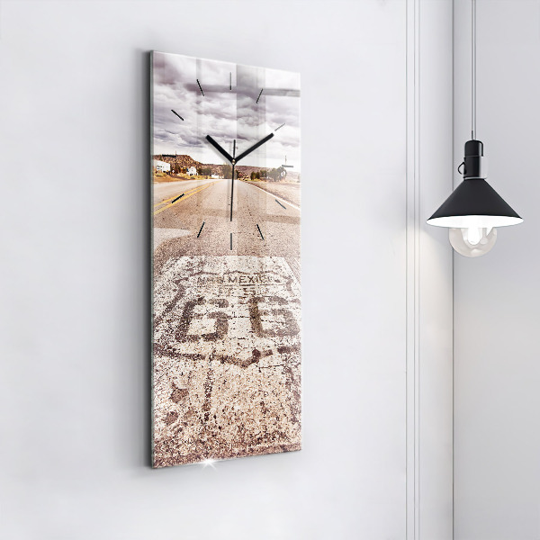 Horloge rectangulaire verticale Route 66 États-Unis