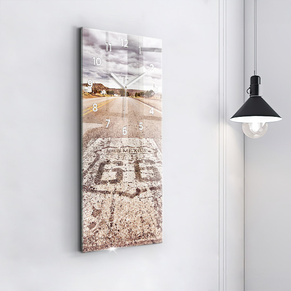 Horloge rectangulaire verticale Route 66 États-Unis