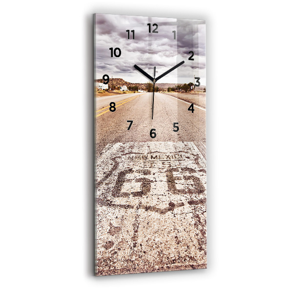 Horloge rectangulaire verticale Route 66 États-Unis