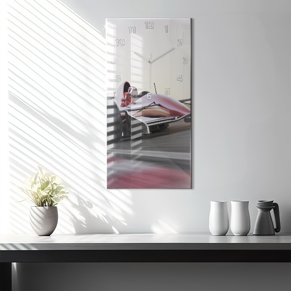 Horloge rectangulaire verticale Voiture de course sportive