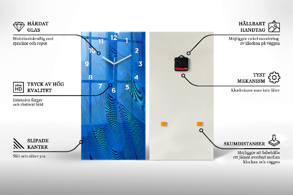 Horloge rectangulaire verticale Représentation artistique du cerveau