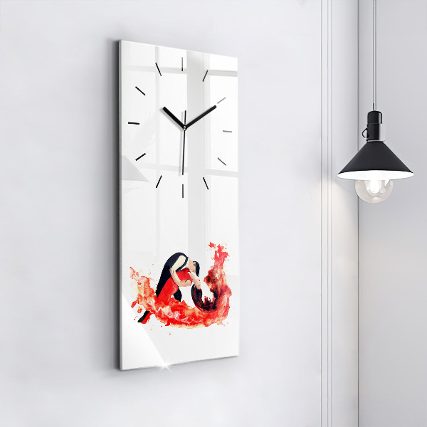 Horloge rectangulaire verticale 'Un tango sensuel plein d''émotions'