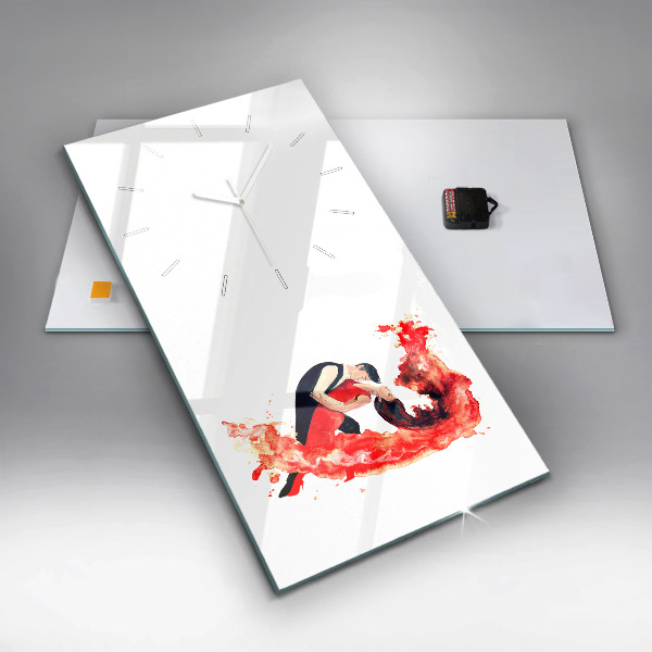 Horloge rectangulaire verticale 'Un tango sensuel plein d''émotions'