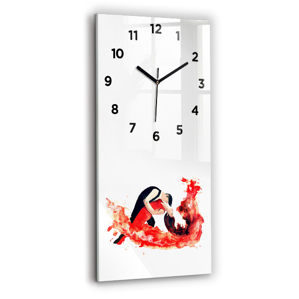 Horloge rectangulaire verticale 'Un tango sensuel plein d''émotions'