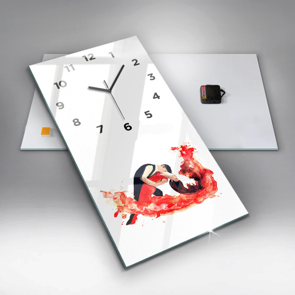 Horloge rectangulaire verticale 'Un tango sensuel plein d''émotions'