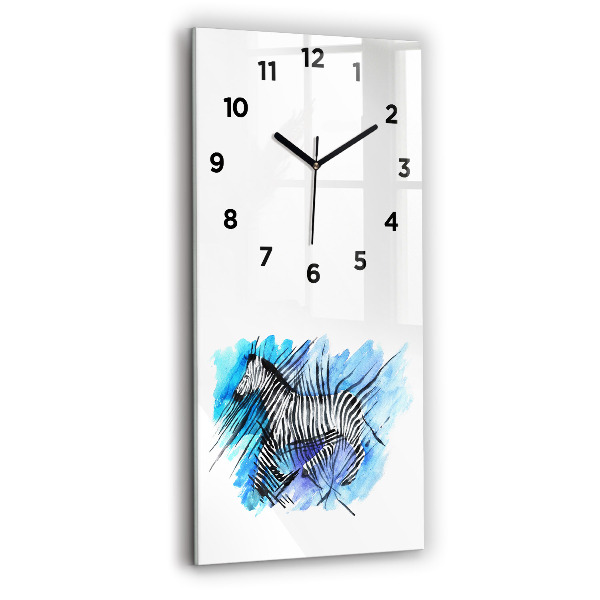 Horloge rectangulaire verticale Asymétrie du zèbre peint