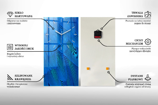 Horloge rectangulaire verticale La vie des poissons sous-marins