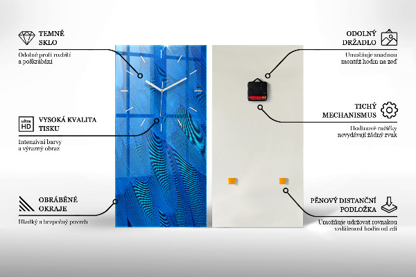 Horloge rectangulaire verticale La vie des poissons sous-marins